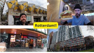 Touring The Netherlands Rotterdam’s Coffeeshops Food Culture amp Crazy Architecture Travel Vlog 79 [upl. by Neerhtak]