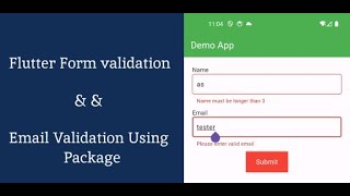 Flutter Form Validation ll email validator package  Flutter TextFormField Widget flutter [upl. by Appleton]