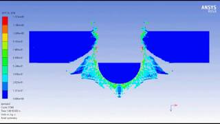 ANSYS AUTODYN  Smooth particle hydrodynamics impact on concrete slab 430Kmh [upl. by Erreit341]