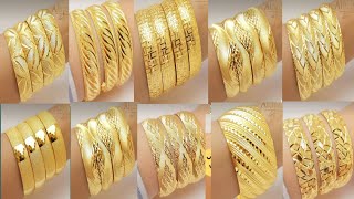 Gold Bangles Designs with weight [upl. by Mendy]