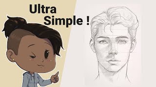 APPRENDRE À DESSINER UN VISAGE SIMPLE DEBUTANT [upl. by Hehre]