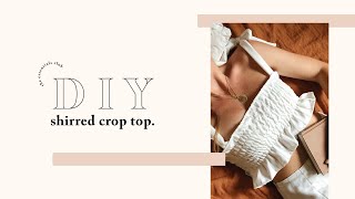 DIY  Shirred Crop Top  The Essentials Club [upl. by Cahn582]