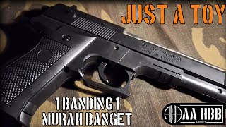 review mainan pistol handgun LINDA NO333 airsoft spring JUST A TOY [upl. by Enimajneb]