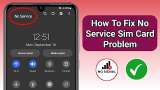 How to Fix No Service SIM Card Problem On Android  SIM Card No Service Problem Solve On Android [upl. by Blankenship366]