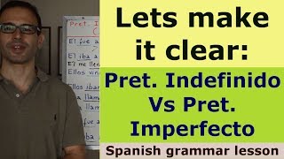 Spanish grammar lesson  Pret Indefinido Vs Pret Imperfecto [upl. by Keene]