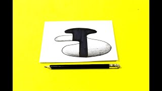 ✅ Dibujos 3D 👉 Como Dibujar un Agujero Facil para Principiantes  Dibujo ilusion optica 3D [upl. by Karab]