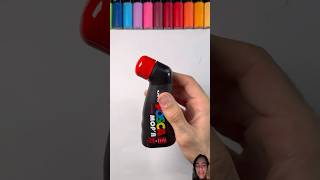 Satisfying HEART with red paint Marker ✨🎨 art drawing posca satisfying funny react shorts [upl. by Oehsen]