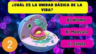 🧬🧠 Examen de 30 preguntas de la célula 🦠 🔬¿cuánto sabes quiz💡 Examen UNAM [upl. by Dewey]