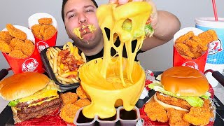 Extra Cheesy Cheese Sauce Wendys • MUKBANG [upl. by Holder]