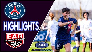 Paris SaintGermain vs Guingamp  Résumé D1 ARKEMA féminine  Highlights [upl. by Ainniz]