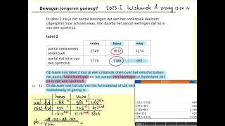 2023I Bewegen jongeren genoeg vraag 13 en 14 Havo wiskunde A [upl. by Anika]