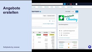 Angebote erstellen mit fortytools by zvoove  Video Tutorial [upl. by Anaek277]