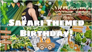 Safari Themed Birthday Party  Decoration Ideas 🌳 Desmond Turns 1 Lorie [upl. by Kristien]