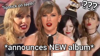 Taylor Swift being CHAOTIC at 2024 Grammys for 2 minutes straight [upl. by Barolet801]