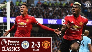 Premier League Classic  Manchester City 23 Manchester United  Pogba Double Sinks City [upl. by Rodolph]