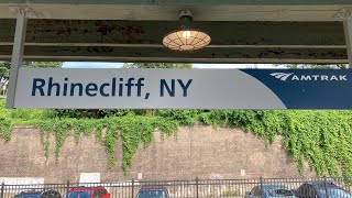 Train watching at Amtrak Rhinecliff station [upl. by Whitebook]