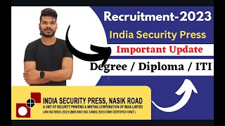 India Security Press ISP Nashik Recruitment2023  Important Update [upl. by Airod]