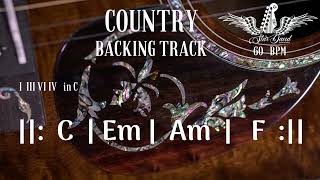 Backing Track Country I III VI IV in C [upl. by Anirehtak]