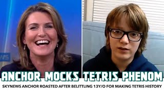 SkyNews Anchor Gets Roasted After Belittling 13yo For Making Tetris History [upl. by Esetal479]