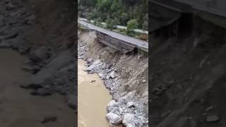 Interstate 40 partially collapses near Asheville NC after historic floods [upl. by Ydnarb842]