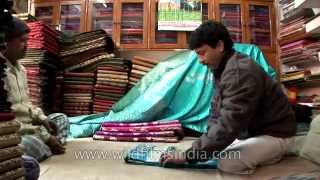 Banarasi saree shop at Varanasi Uttar Pradesh [upl. by Mchail429]