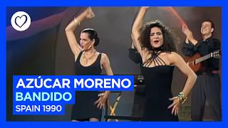 Azúcar Moreno  Bandido  Spain 🇪🇸  Grand Final  Eurovision 1990 [upl. by Alilak]