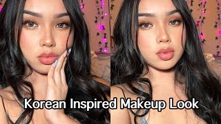 grwm korean inspired makeup look ✨ [upl. by Zapot]