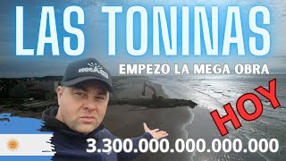 OBRA en LAS TONINAS escolleras y rompe olas lacosta argentina 2023 [upl. by Adin]