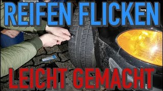 NAGEL IM REIFEN GANZ EINFACH REPARIEREN  KrisGarage [upl. by Warchaw335]