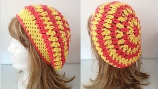 Häkeln  Beanie aus hatnut quotsurfquot von Pro Lana mit Büschelmaschen [upl. by Sher]