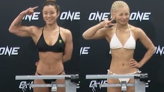 Itsuki Hirata and Ayaka Miura  Hydration Test amp WeighIn  ONE 165  rWMMA [upl. by Repinuj]