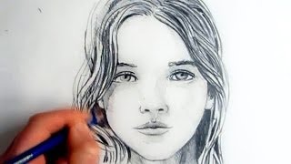 How To Draw A Female Face Step By Step [upl. by Alyssa509]