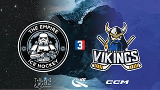 Empire v Vikings  Div 3 20th August  IceHQ Beer League ice hockey [upl. by Enelime]