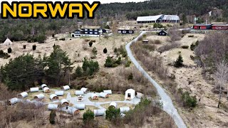 PREIKESTOLEN BASE CAMPING amp REFSVATNET AERIAL VIEW  NORWAY SPRING [upl. by Fugere]