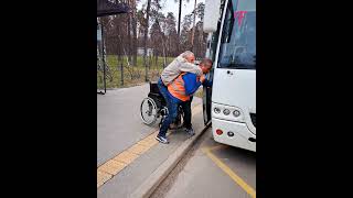 Bus driver makes the bus accessible to a wheelchair user shorts [upl. by Ennayk]