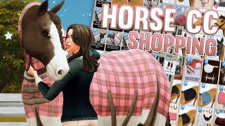 Horse CC Shopping Spree Tack Mods Clothes  The Sims 4 [upl. by Nawek485]