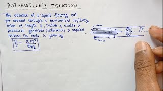 Derivation of poiseuilles formula [upl. by Dnilasor792]