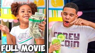 Brother LEARNS GOOD LESSON at Sisters LEMONADE STAND Full Movie [upl. by Nuarb]