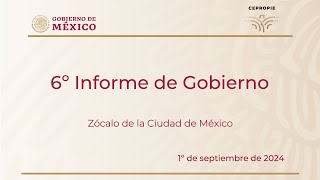 6º Informe de Gobierno Zócalo de la Ciudad de México 1° de septiembre de 2024 [upl. by Atilahs]