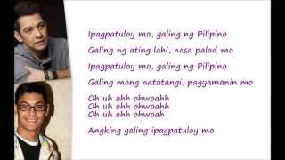 Ipagpatuloy Mo Galing ng Pilipino Lyrics TFC 20 by Gary Valenciano amp Gab Valenciano [upl. by Elyrrad]