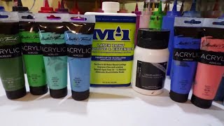 M1 Latex Additive amp Paint Extender Pouring Medium  Mixing Tips For M1 Paint Extender [upl. by Nivlem]