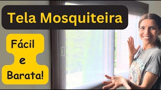 Como fazer uma tela mosquiteira fácil e barata para evitar os mosquitos Minha criação [upl. by Sitnik462]