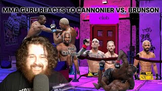 mma guru reacts to cannonier vs brunson [upl. by Thorpe]