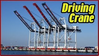 Container Crane Operation w Commentary HD Operators POV Discharging 40′ Load to Chassis [upl. by Pennington]