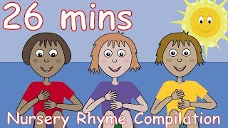 Wind the Bobbin Up and lots more Nursery Rhymes 26 minutes [upl. by Elia]