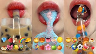 asmr 1HOUR EMOJI FOOD CHALLENGE DESSERT MUKBANG 1시간 이모지 챌린지 모음집 eating sounds [upl. by Yarg43]