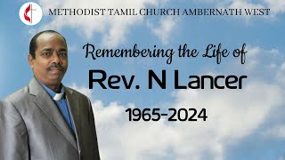 MEMORIAL SERVICE OF LATE REVNLANCER I METHODIST TAMIL CHURCH AMBERNATH [upl. by Leasi]