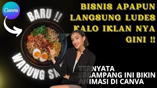 BIKIN POSTER KULINER ANIMASI MENGGUNAKAN CANVA Cara Membuat Poster [upl. by Sammy]