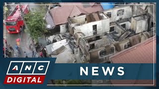 BFP Quezon City house razed by fire operating tshirt printing factory  ANC [upl. by Eiclek171]