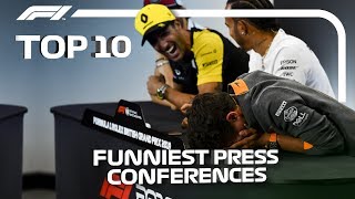 Top 10 Funniest F1 Press Conferences [upl. by Wilhelmine]